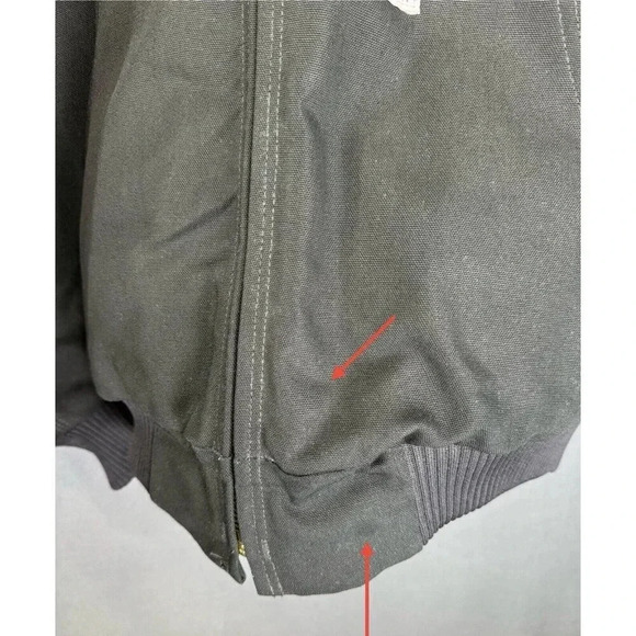 Carhartt Hooded Duck Jacket XL Black Huntsman Quilted Lined Blaze Orange Plaid - Picture 7 of 9